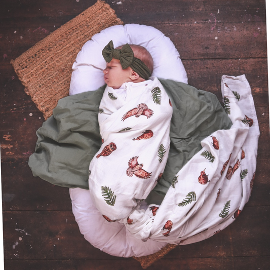 Ruru & Kiwi - Bamboo Muslin Wrap - White