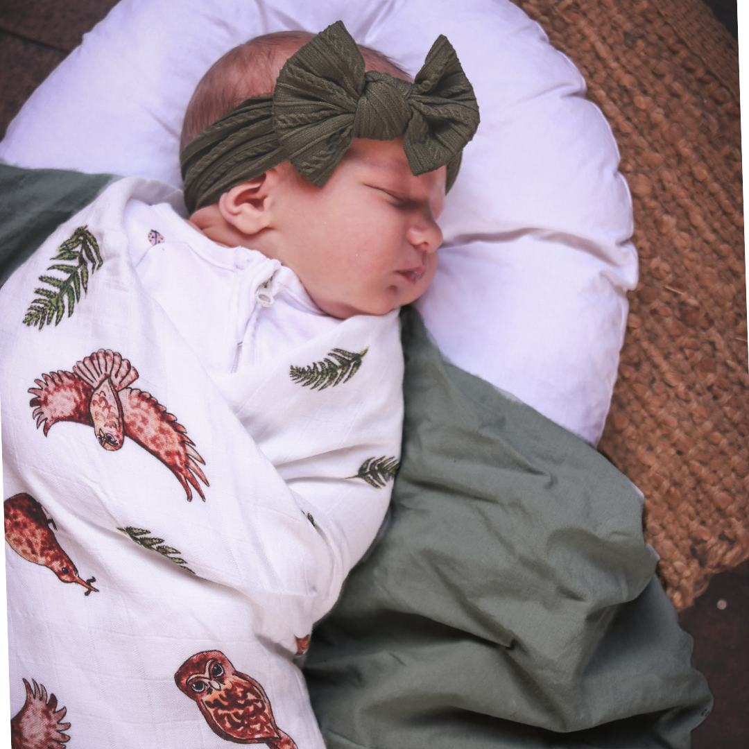 Ruru & Kiwi White Bamboo Muslin Wrap