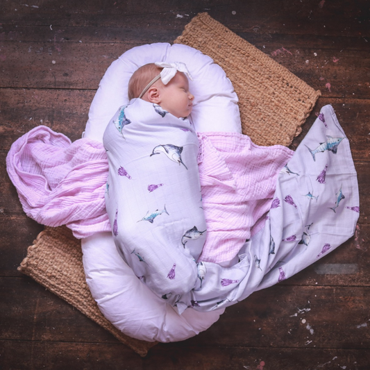 Marlin - Bamboo Muslin Wrap - Purple
