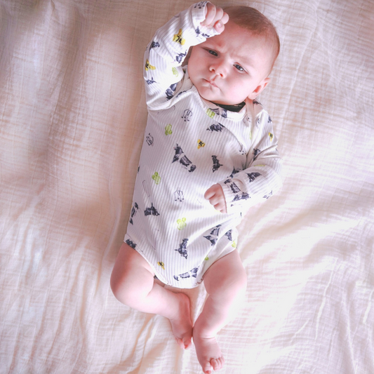 Little Farmer- Friesian Cow - Long Sleeve Body Suit