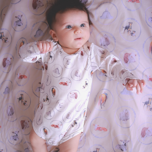 Little Farmer-Sheep & Beef No8 Wire - Long Sleeve Body Suit