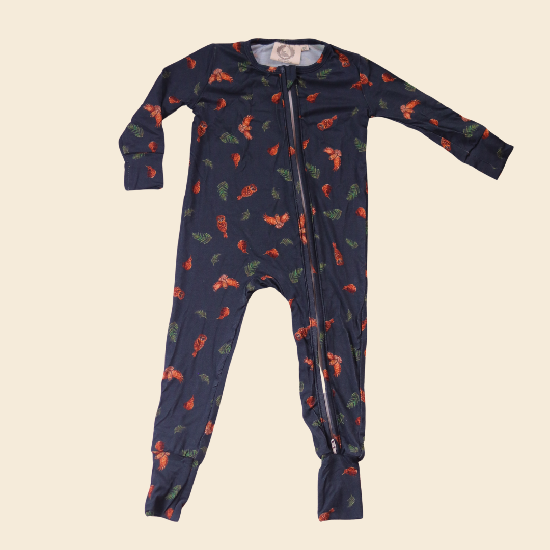 Ruru & Kiwi - Onesie -  Navy