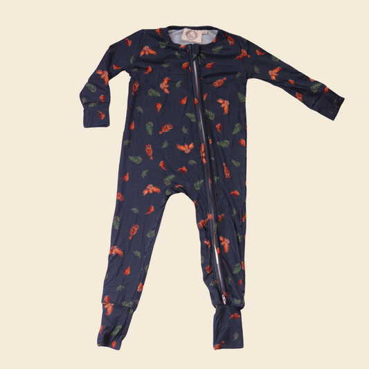 Ruru & Kiwi - Onesie -  Navy