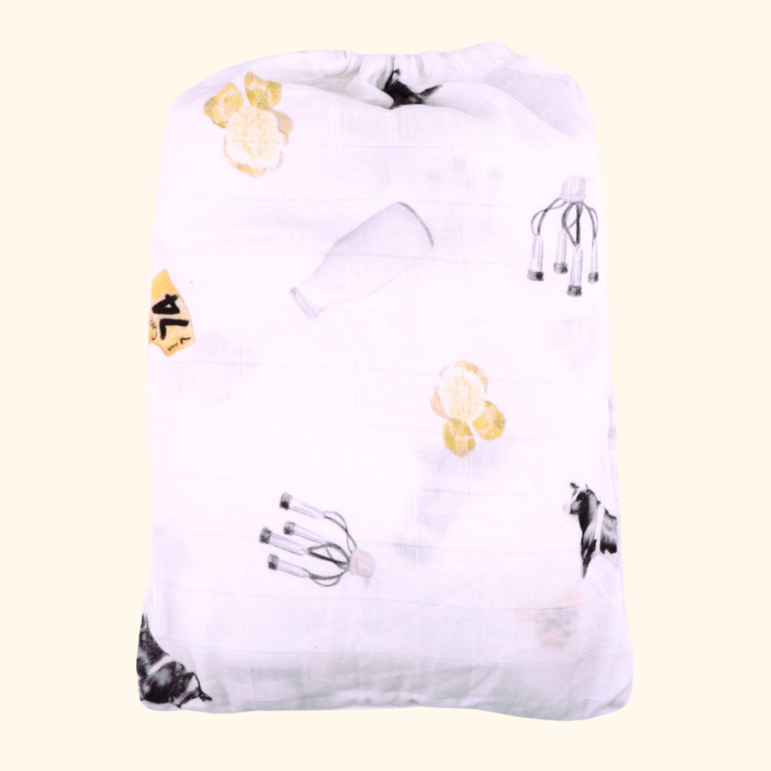 Friesian Dairy Cow Bamboo Muslin Wrap -NEW