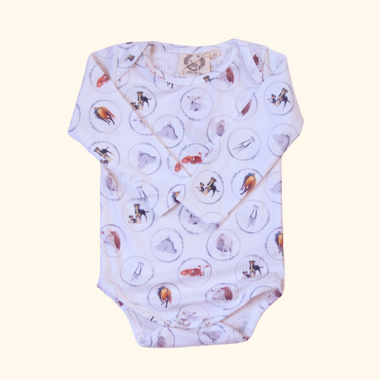 Little Farmer-Sheep & Beef No8 Wire - Long Sleeve Body Suit