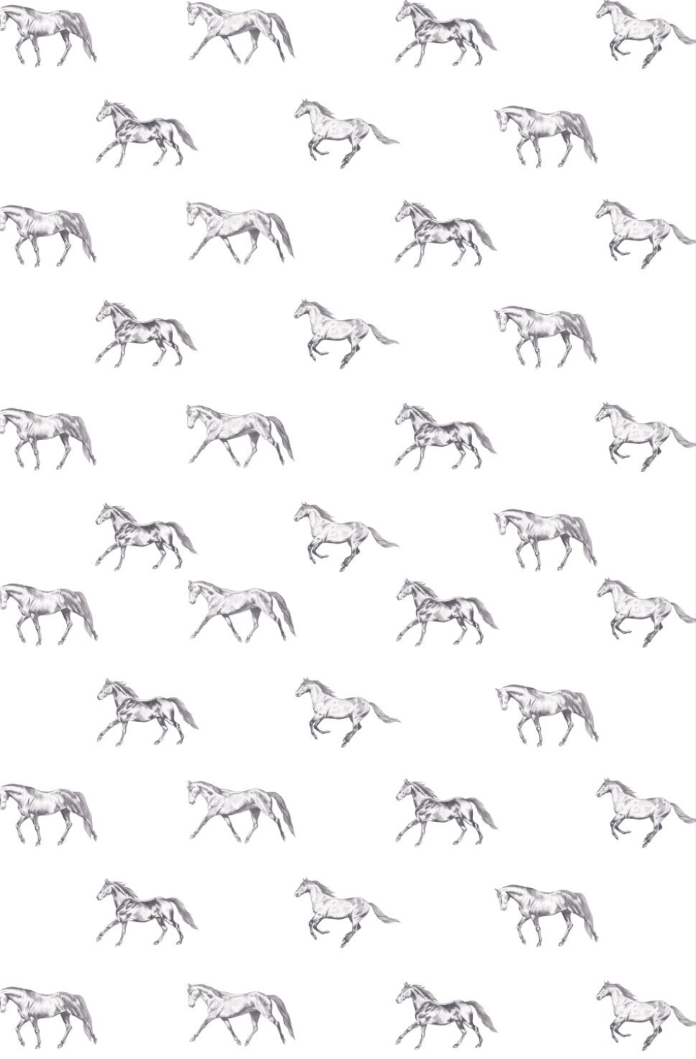 Vintage Horses Multi NZ Tea Towel - White