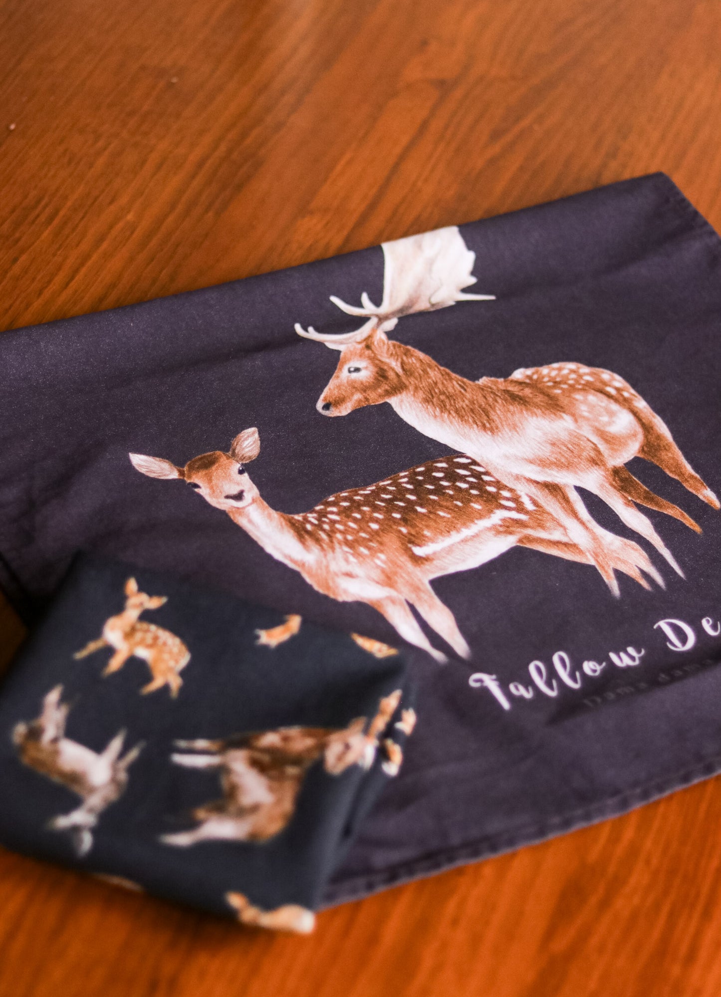 Fallow Multi Print NZ Tea Towel - Black