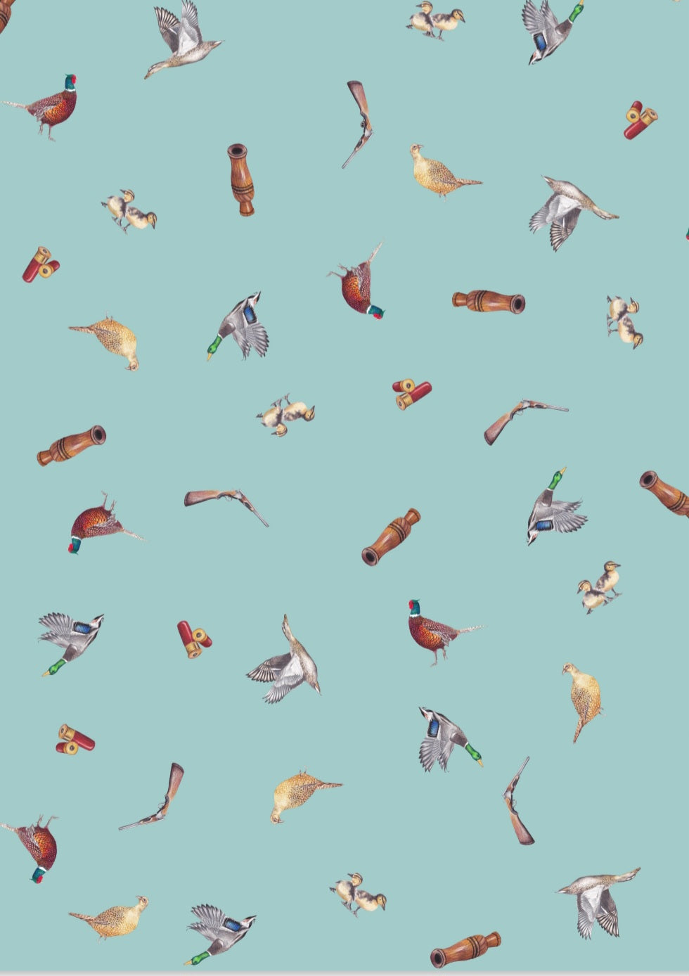 Duck Shooting Multi NZ Tea Towel - Duck Egg