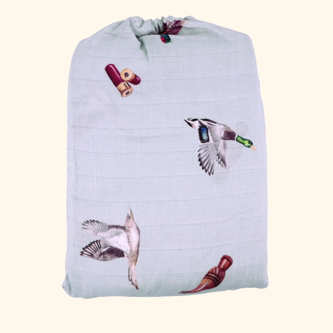 Duck Shooter - Bamboo Muslin Wrap - Duck Egg