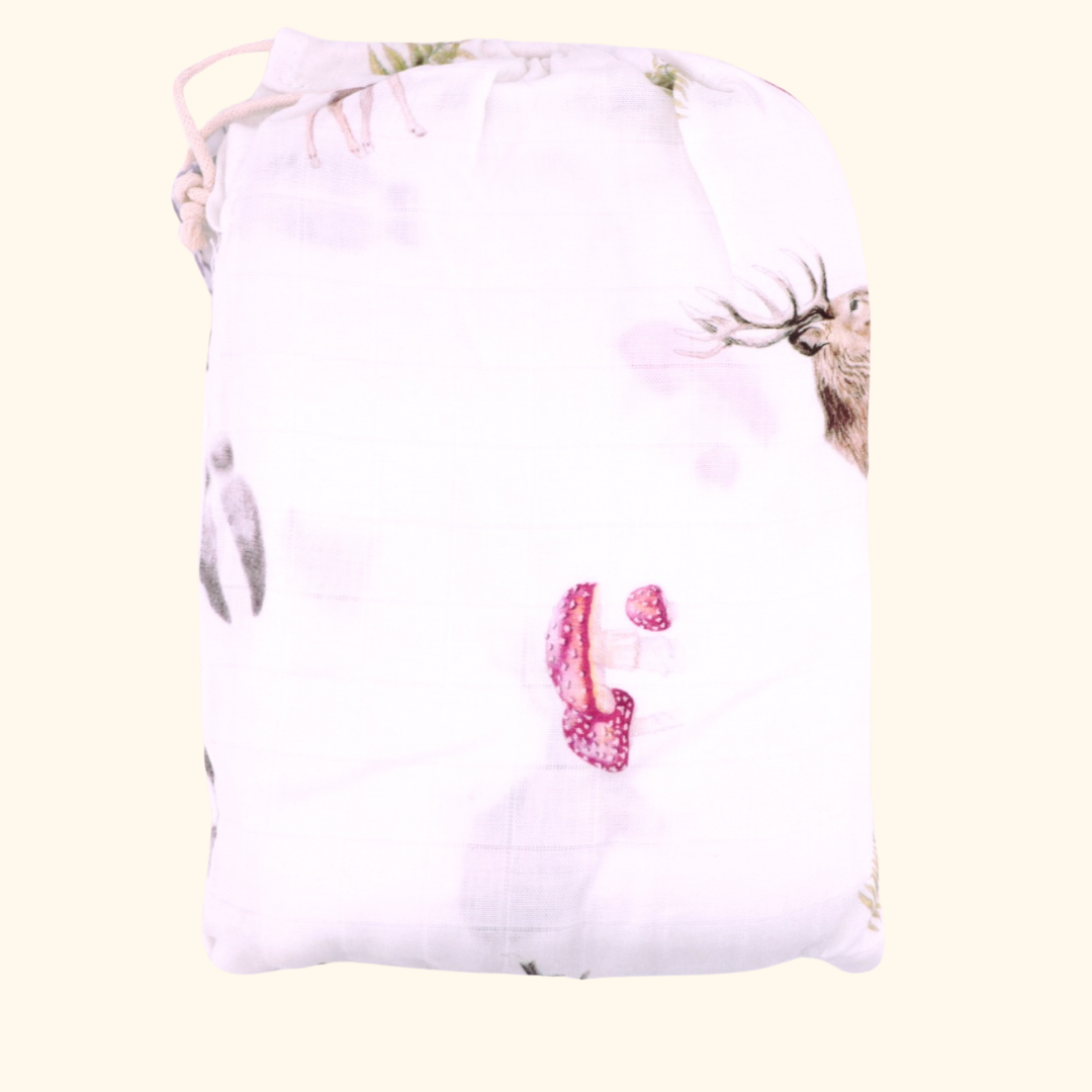 Whimsical - Bamboo Muslin Wrap - White