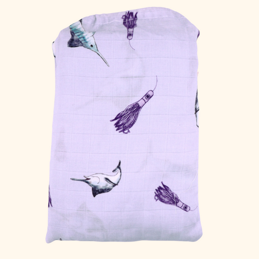 Marlin - Bamboo Muslin Wrap - Purple