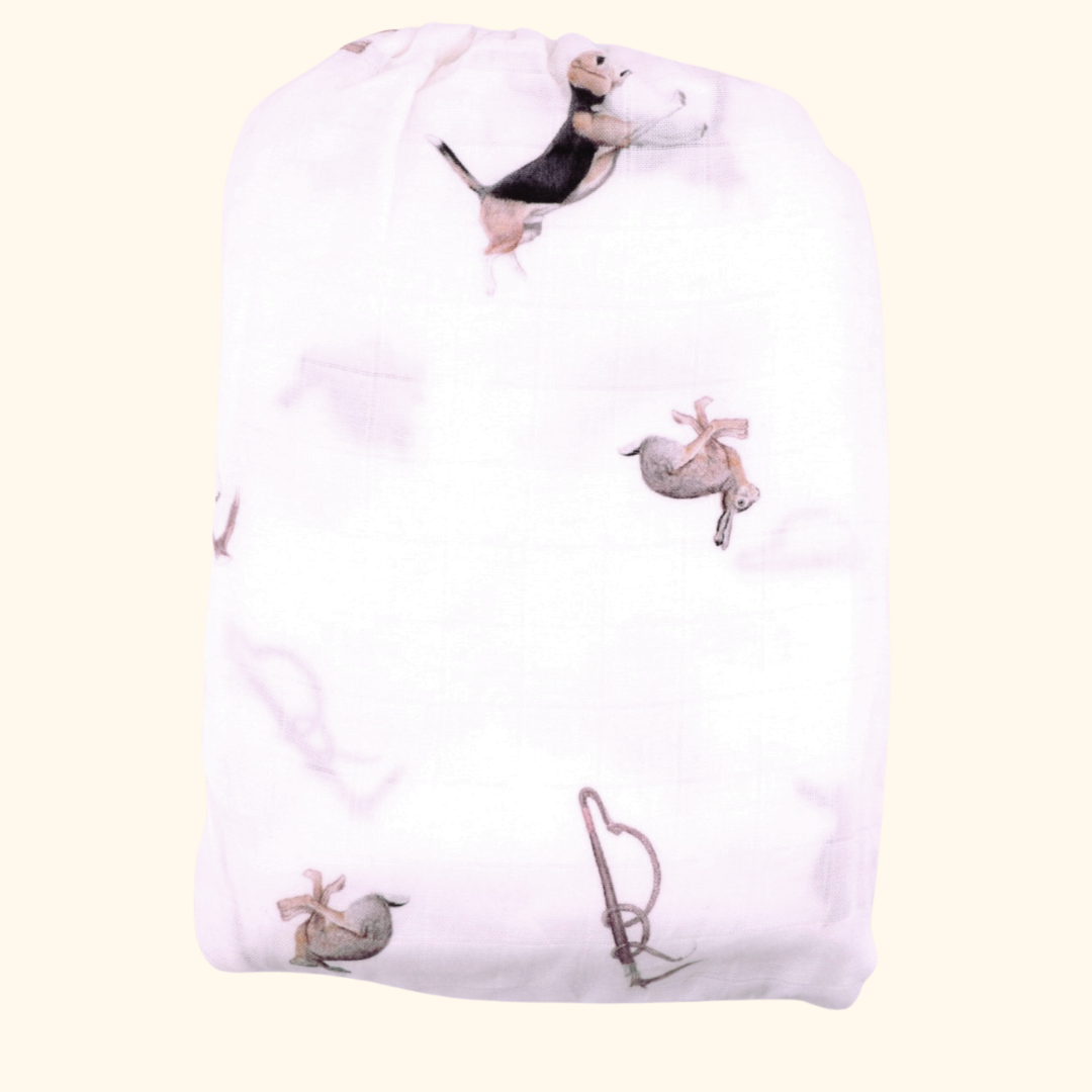 Tally-Ho - Bamboo Muslin Wrap - White