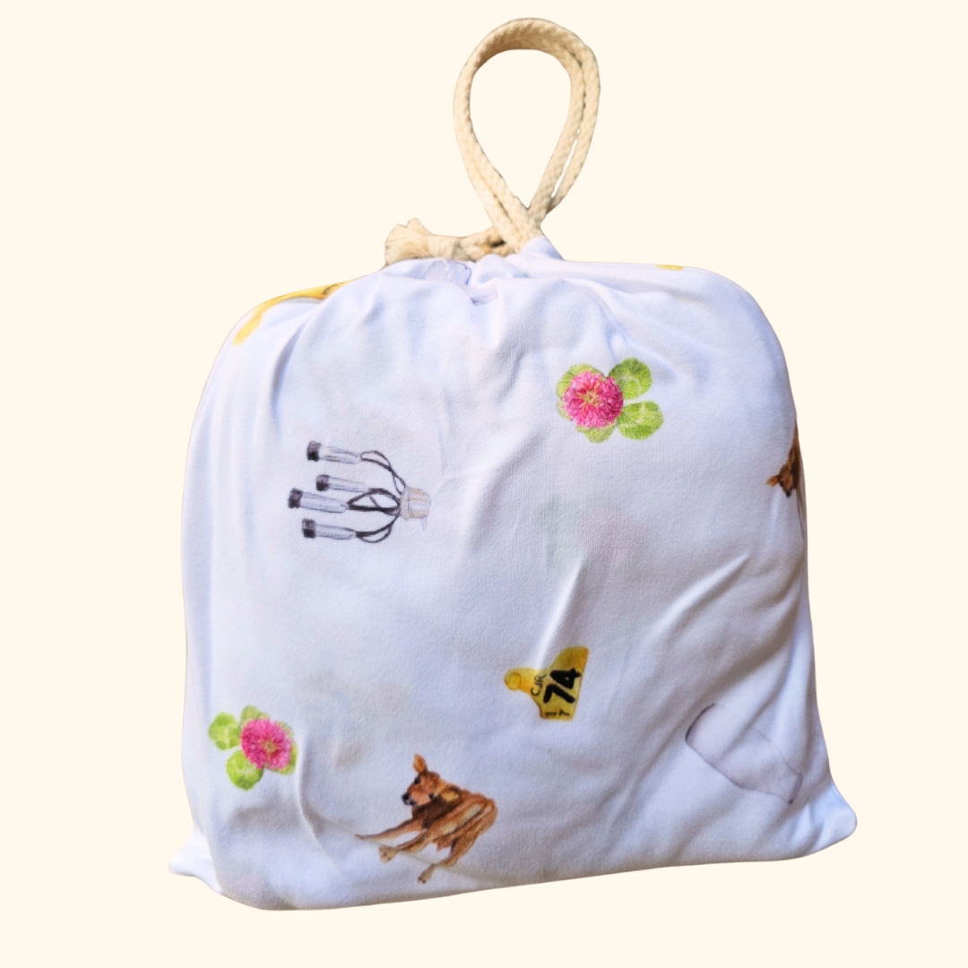 Jersey Cow - Bamboo Fitted Cot Sheet - White