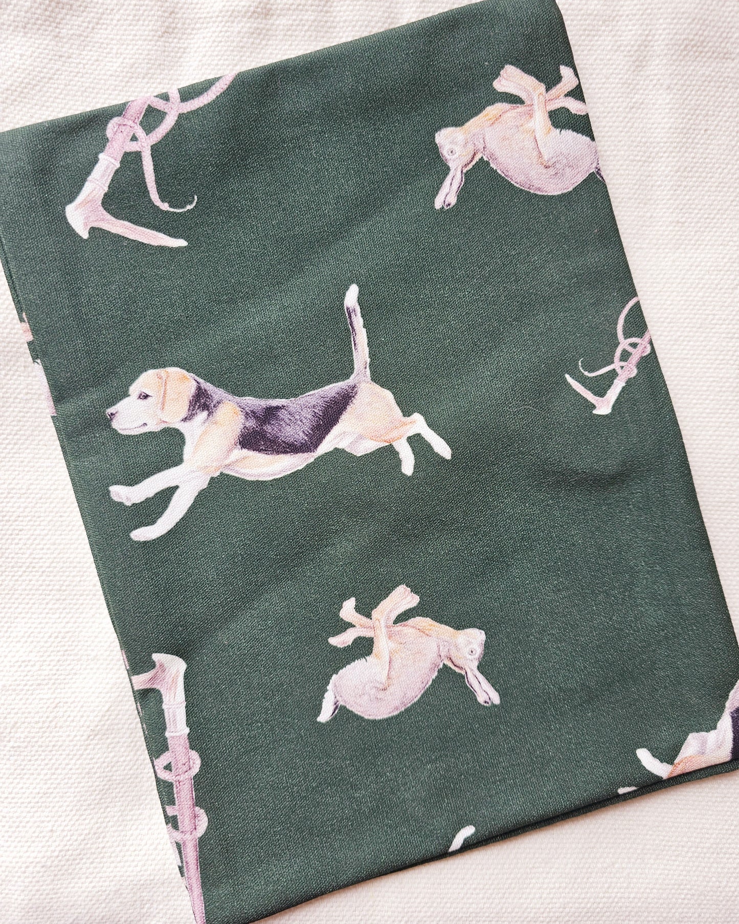 Tally-Ho Multi Print NZ Tea Towel - Hunter Green