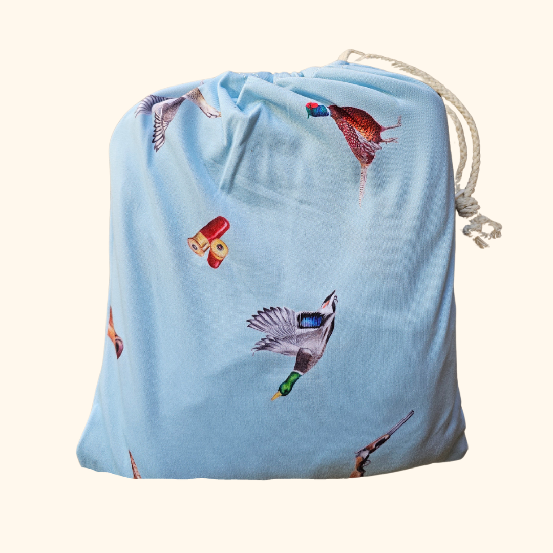 Duck Shooters - Bamboo Fitted Cot Sheet - Duck Egg