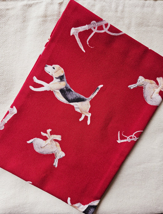Tally-Ho Multi Print NZ Tea Towel - Scarlett Red
