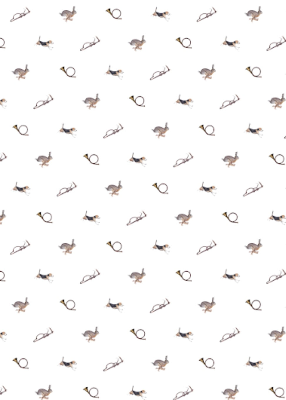 Tally ho- The Pattern - NZ Tea Towel - White