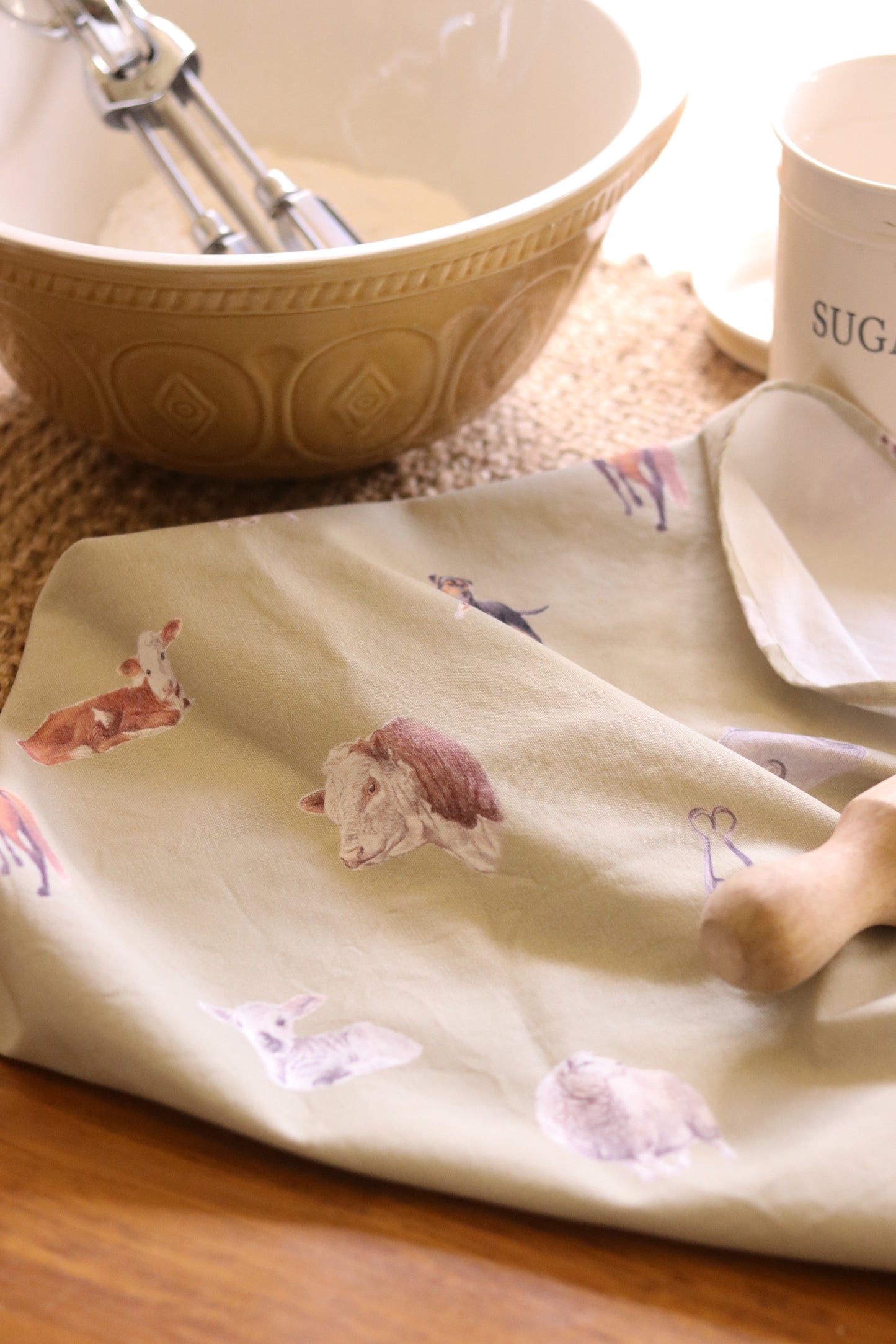 Sheep and Beef NZ Tea Towel - Sage
