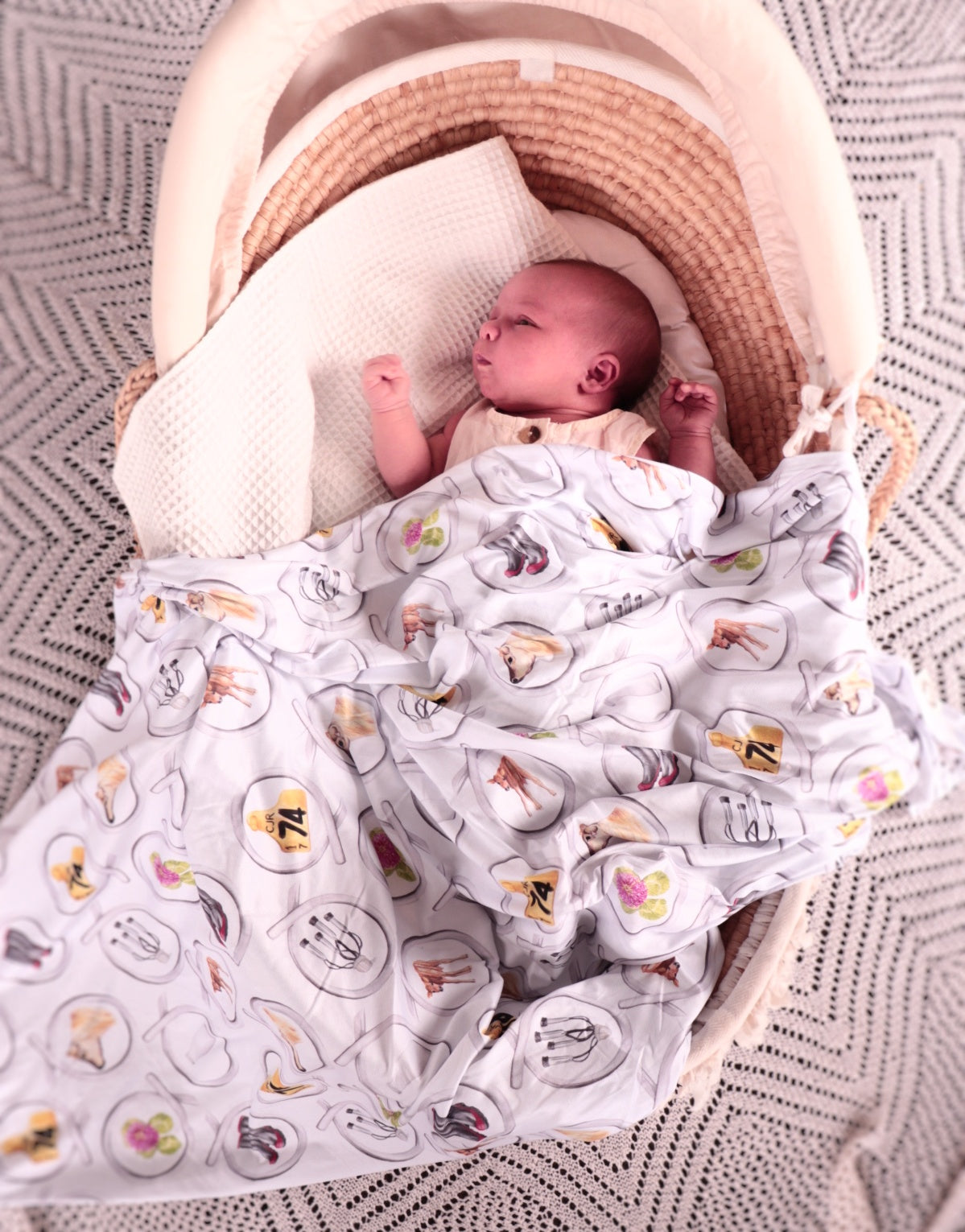 Jersey Cow Stretchy Bamboo Jersey Wrap + Beanie