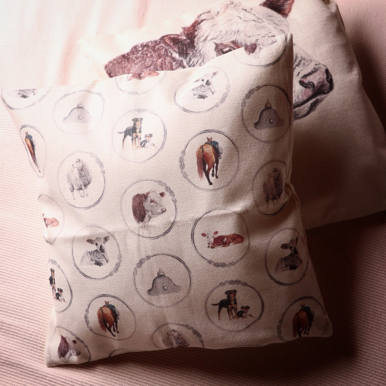 Linen Sheep & Beef Cushion