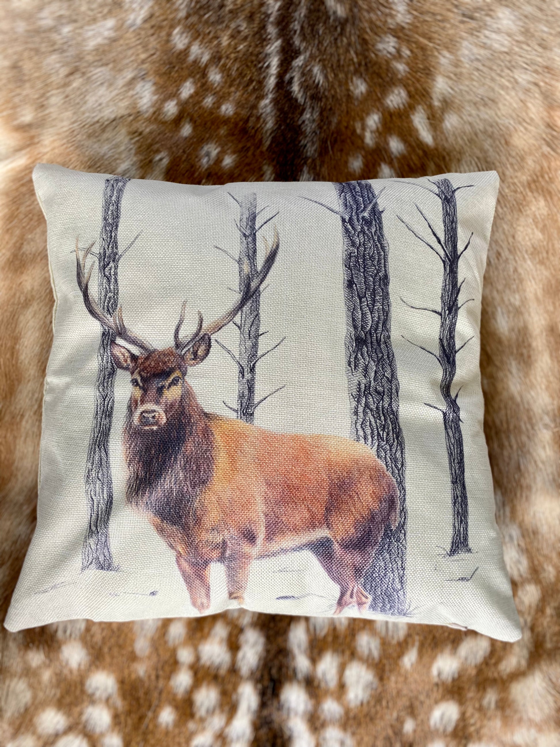 hand drawn NZ designed linen cotton cushion to be linked to seo website sample unique cushion sold by little fallow New Zealand