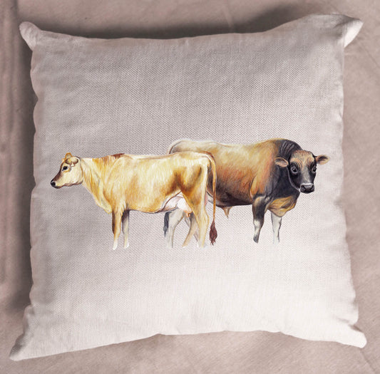 jersey cow,bull,cow,nz farming,cushion