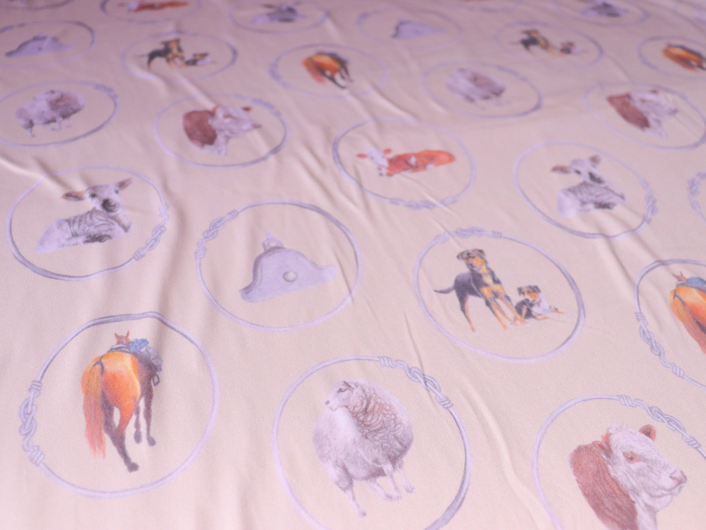 Sheep & Beef No8 Wire Cream Bamboo Fitted Cot Sheet
