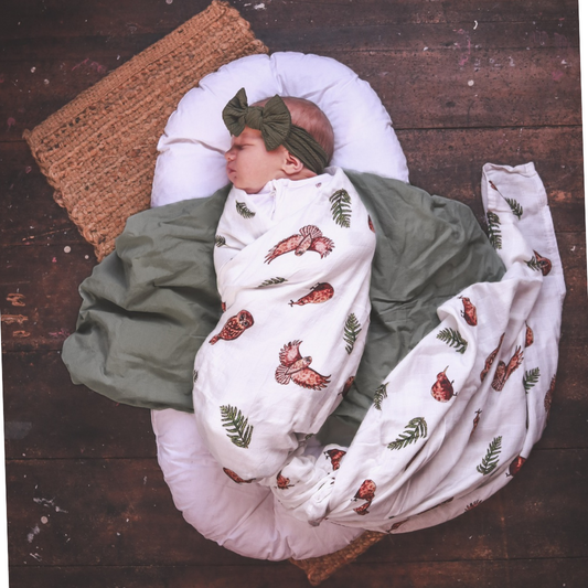 Ruru & Kiwi White Bamboo Muslin Wrap