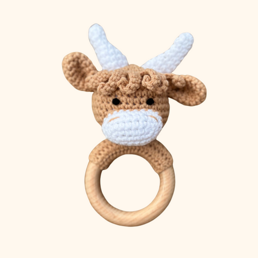 Highland Cow Rattle