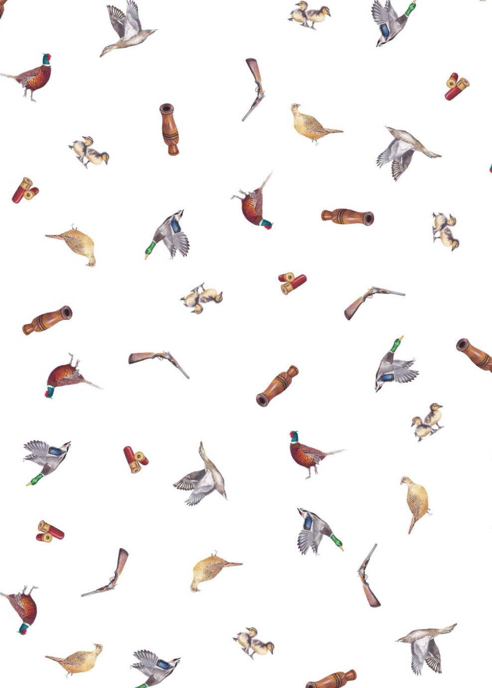 Duck Shooting Multi NZ Tea Towel - White
