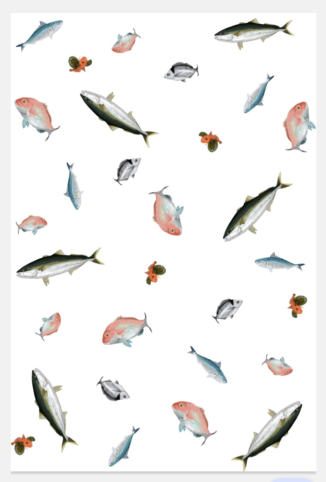 Fishing NZ Multi Print Tea Towel - White