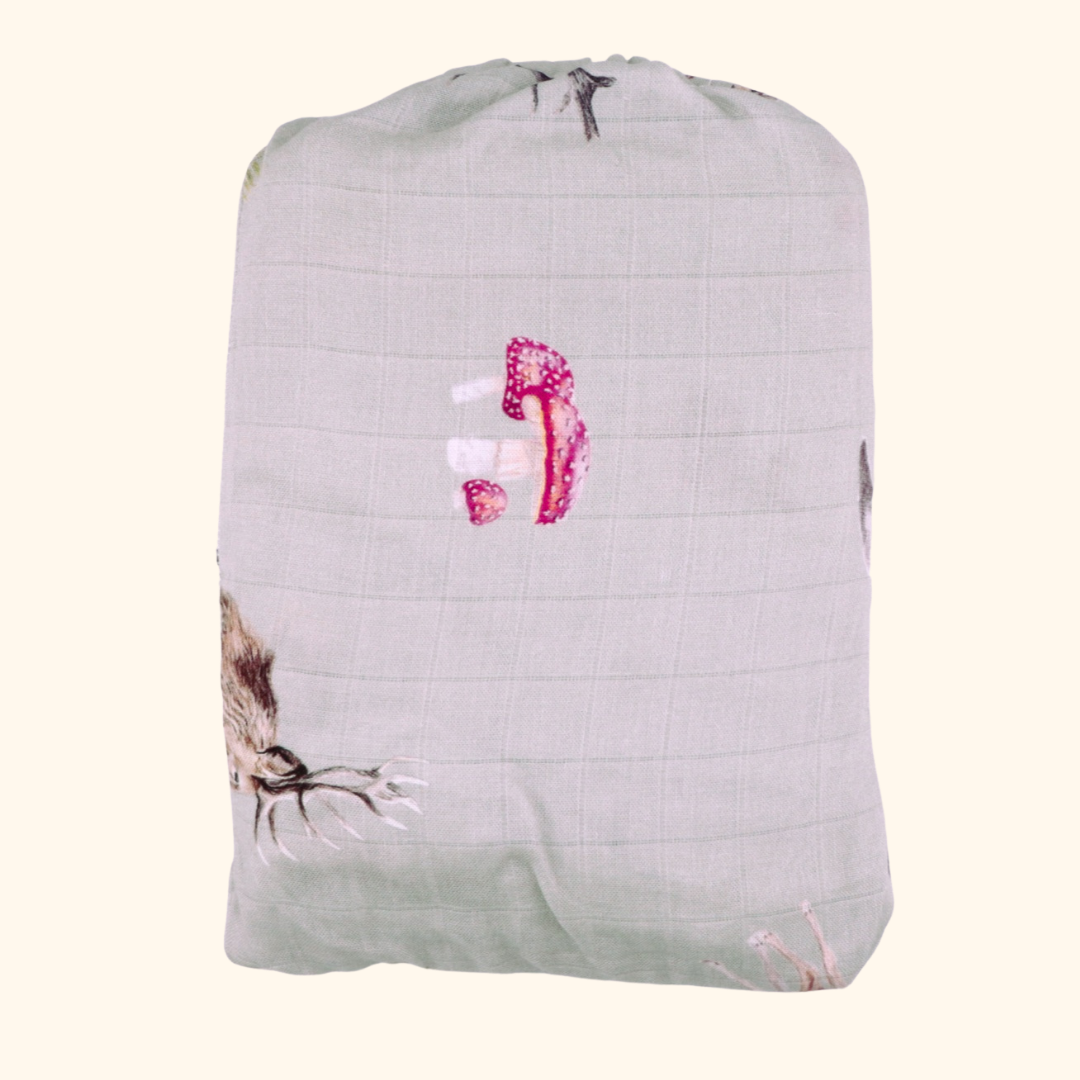 Whimsical Sage Bamboo Muslin Wrap