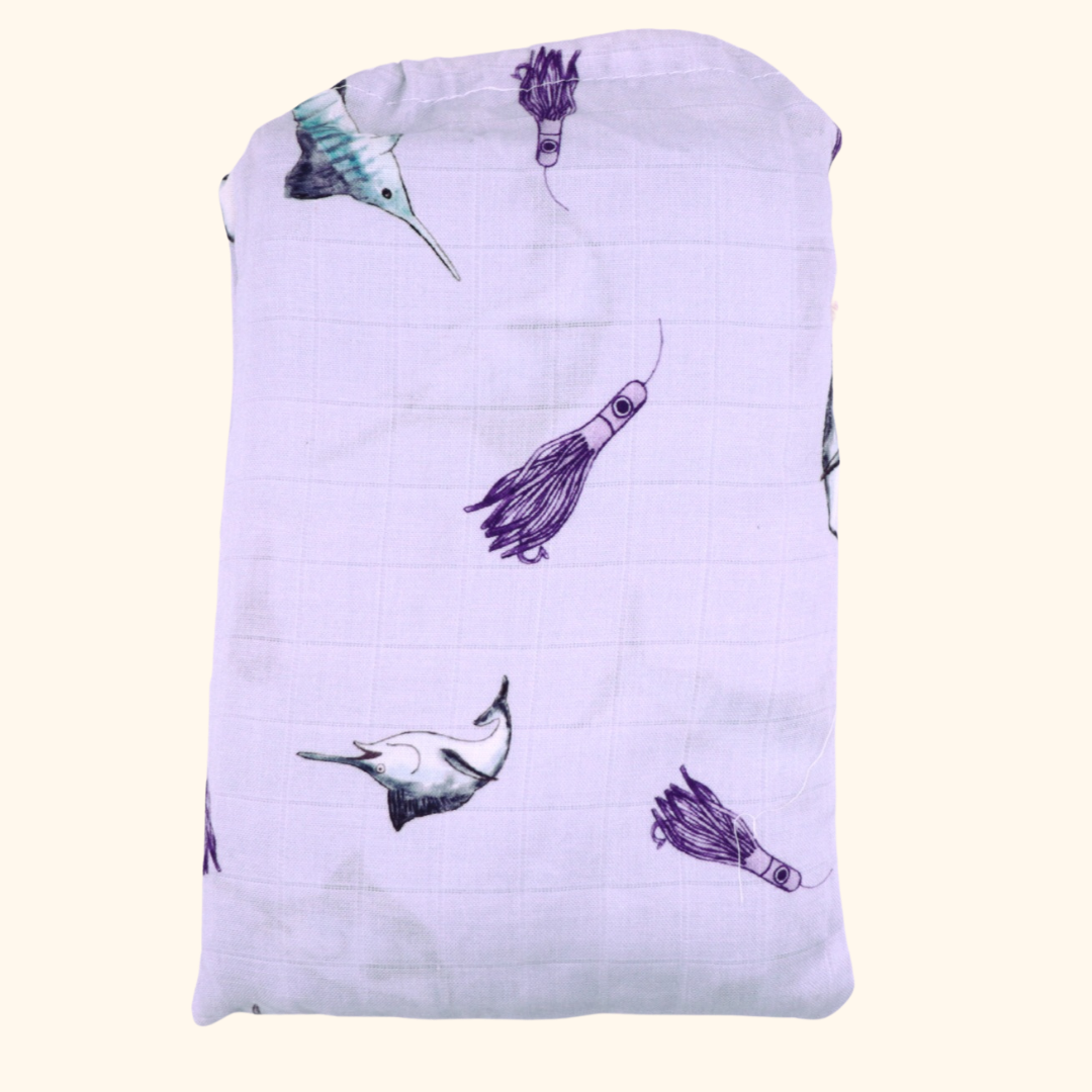 Marlin Purple Bamboo Muslin Wrap