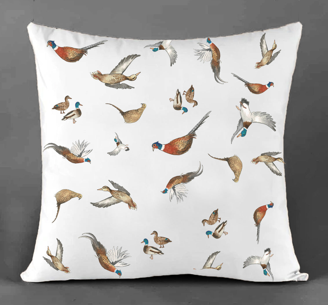 Pheasant & Duck Multi Canvas Cushion