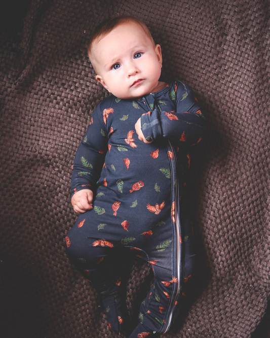 Ruru & Kiwi - Onesie -  Navy