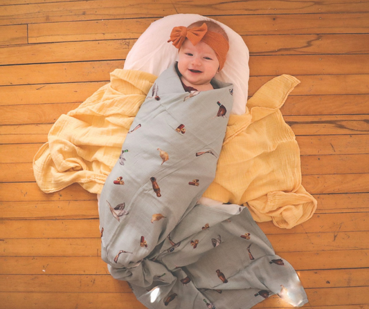 Duck Shooter - Bamboo Muslin Wrap - Duck Egg
