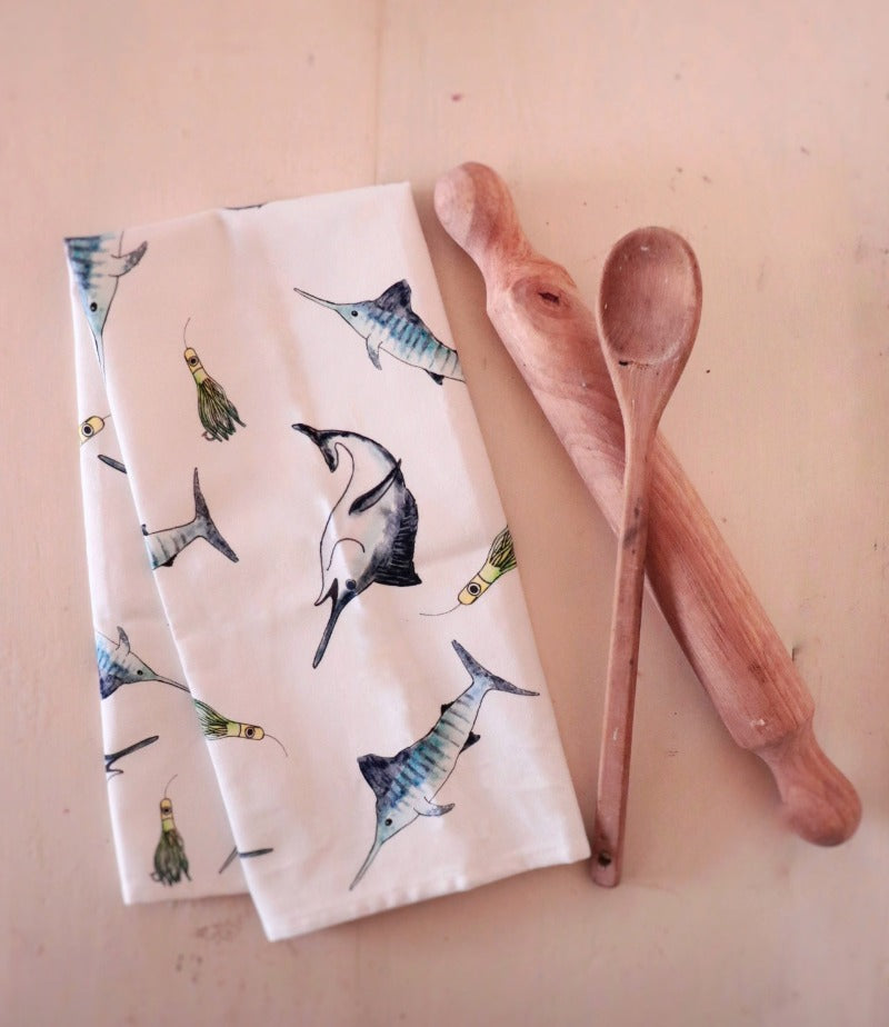 Hand drawn designed linen teatowels,homewares unique to NZ featuring New Zealand hunting,fishing and game birds,art for the kitchen that makes the perfect unique kiwiana gift idea inspired by the NZ outdoors.