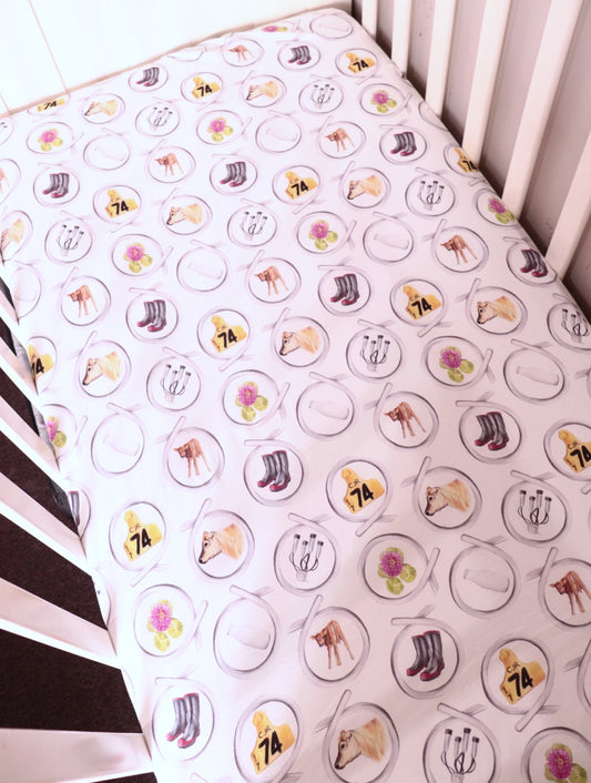 Jersey Cow Bamboo Fitted Cot Sheet