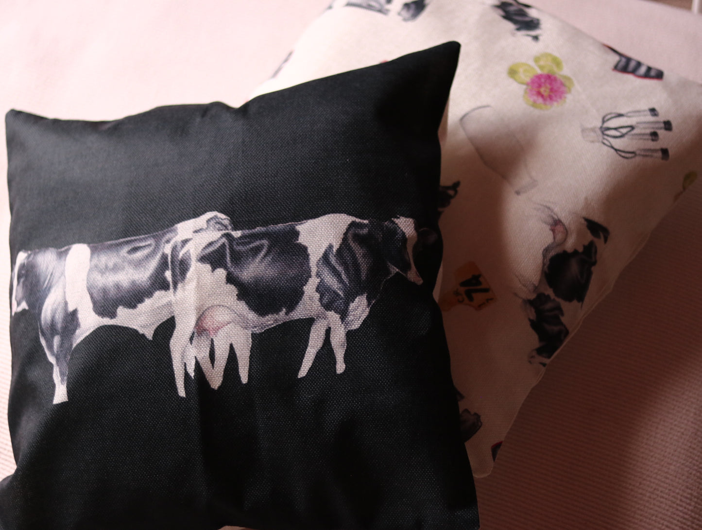 Linen Friesian Cow Multi Cushion