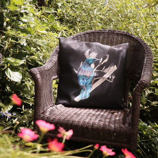 Linen Tui Cushion - Black