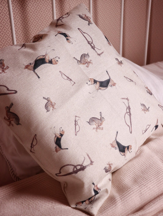 Linen Tally-Ho Cushion