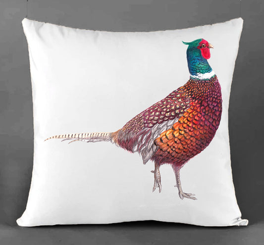 Pheasant Cotton Canvas Cushion