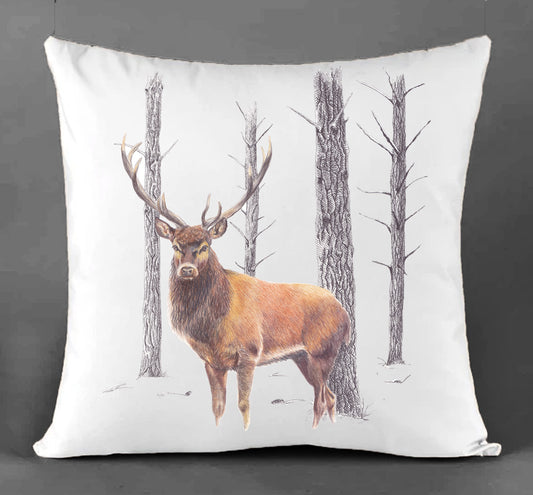 Red Stag Cotton Canvas Cushion