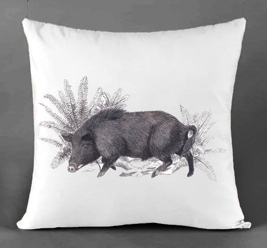 Wild Boar Canvas Cushion