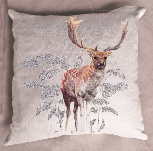 Linen Fallow Buck Cushion
