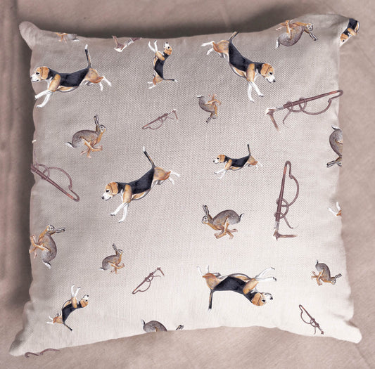 Linen Tally-Ho Cushion