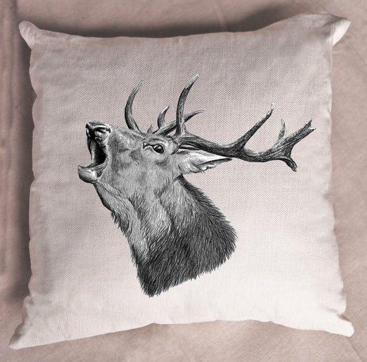 stag,red deer,roaring stag,hunting,cushion