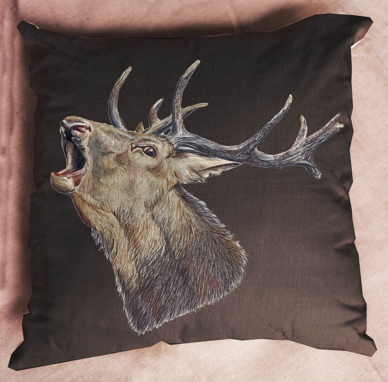 stag,red deer,hunting,roaring stag,cushion