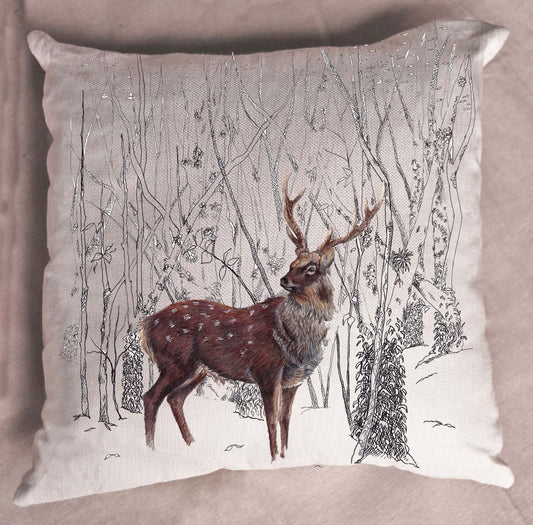 sika stag,stag,deer,hunting,hunt,cushion