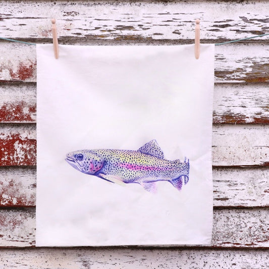 hand drawn NZ design linen tea towel to be linked to seo website sample unique fishing tea towel sold by little fallow New Zealand